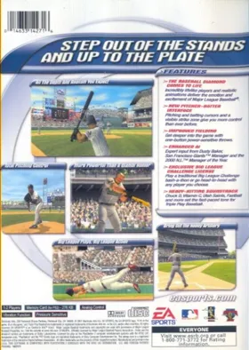 Triple Play Baseball box cover back